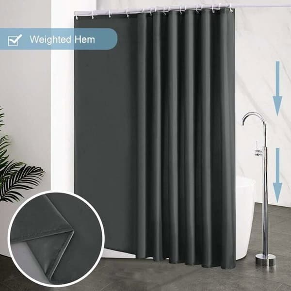 Duschdraperi 240x200 cm - Extra stort - Tyngd - Mögelresistent