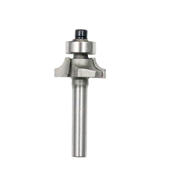Afrundingsfræser 1/4\"x1/4\" (3.17mm radius) - Træbearbejdning Fræsebit Sølv