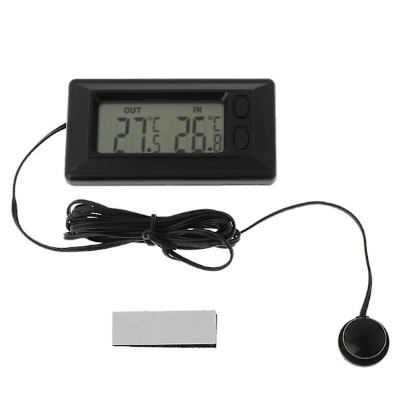 Digital LCD-termometer for bil med 1,5 m kabel for biler, lastebiler