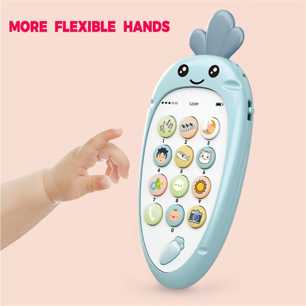 Babymusik mobiltelefonlegetøj med musik og vibration Tosproget til baby tidligt læringslegetøj 240843