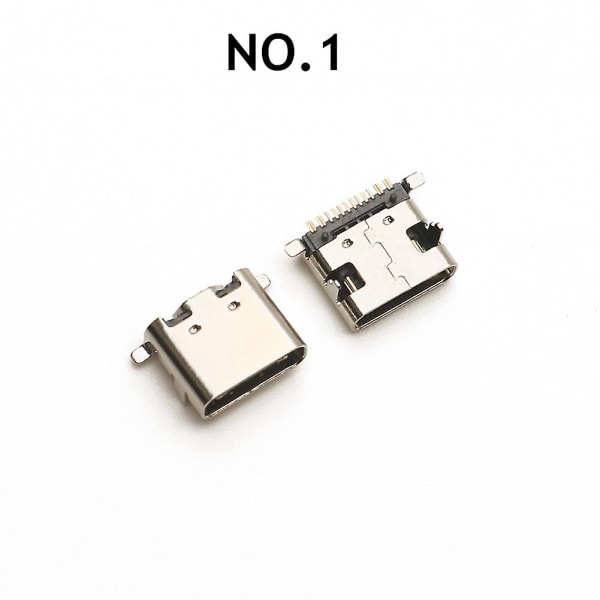 100Pcs/Lot 10Models Type-C USB Charging Dock Connectors Mix 6Pin and 16Pin Use for Phone and Digita