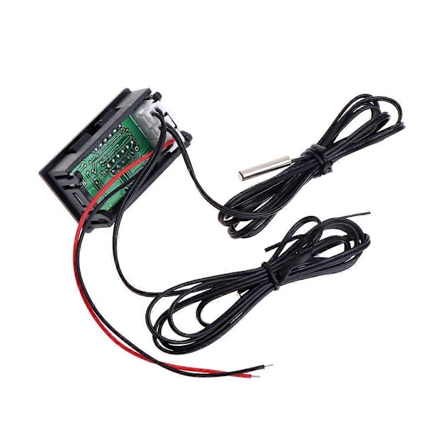 DC 4-28V Precision Dubbel Display Digital Termometer NTC Vattentät Metallsond
