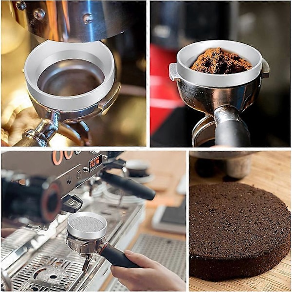 51 mm kahvin annostelurengas, alumiininen kahvin annostelurengas kiekkosuojalla, ruostumattomasta teräksestä valmistettu espressosiivilä