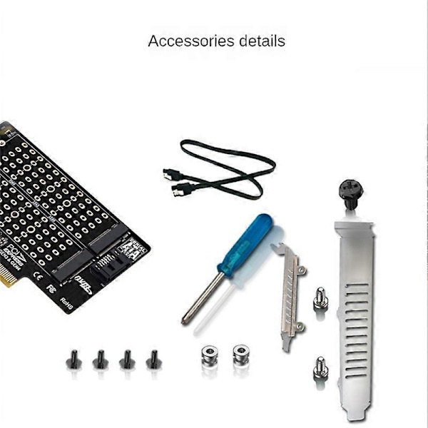 M.2 NVMe NGFF SSD til PCIE SATA Adapter PCIE til M2/M.2 Adapter SATA M.2 SSD PCIE Adapter M Key B Key