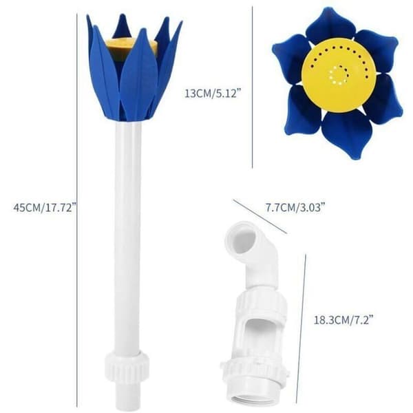 Justerbart vattenfall för pool ovan mark – Lotus sprinkler utomhusdekoration