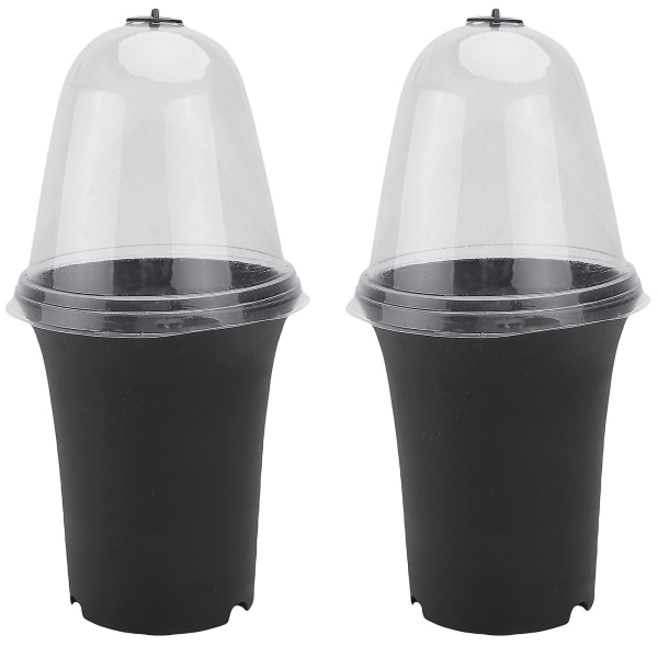 2-pack fyllda planter med lock