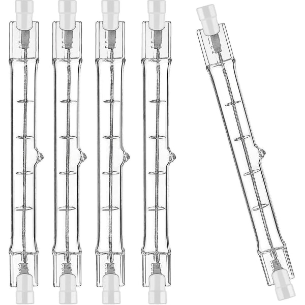 5 kpl R7s-halogeenilamppusarja 78 mm 80 W 230 V, R7s-halogeenitanko 78 mm, himmennettävä R7s-halogeenilamppu