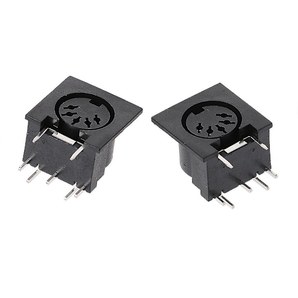 10 stk./sæt Pcb Panelmonteret Hunkontakt Din5 Din 5-polet Jack Ds-5-01 Midi