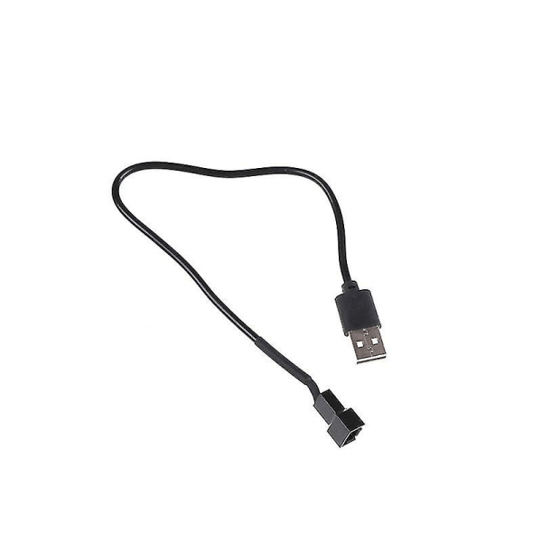 Usb 2.0 A-hane till 3-stifts/4-stifts kontakt adapterkabel för 5v dator PC-fläkt