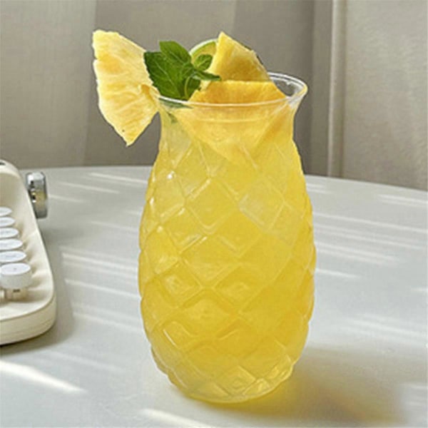 3 st Ananas Cocktailglas Präglade Juiceglas för Cocktails och Drycker