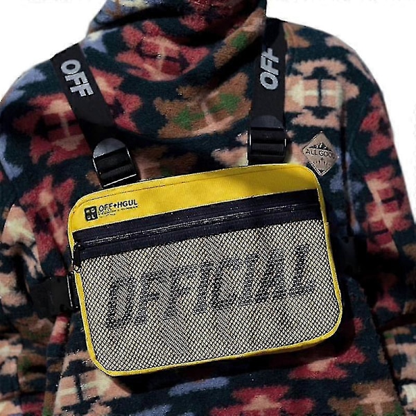 Streetwear Miesten Hip-hop Rinnatasku Taktiset Kaksi Hihnaa Suorakulmainen Käyttöpakkaus