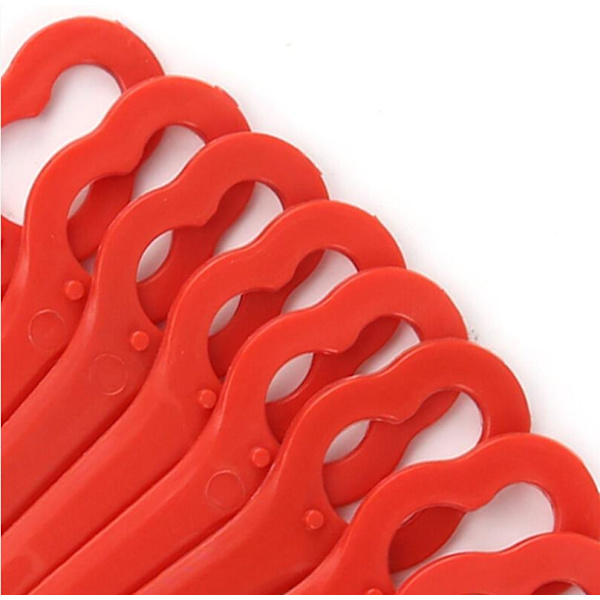 Reservedeler i plast til gressklipper - 50 stk. - L83 røde kniver - 10*5 mm hulldiameter