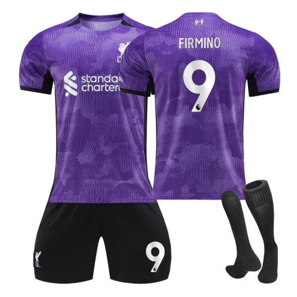 2324 Liverpool 2. drakt bortetreningsett Jersey Sports Team Uniform Herre- og damefotballuniform NO.9 24