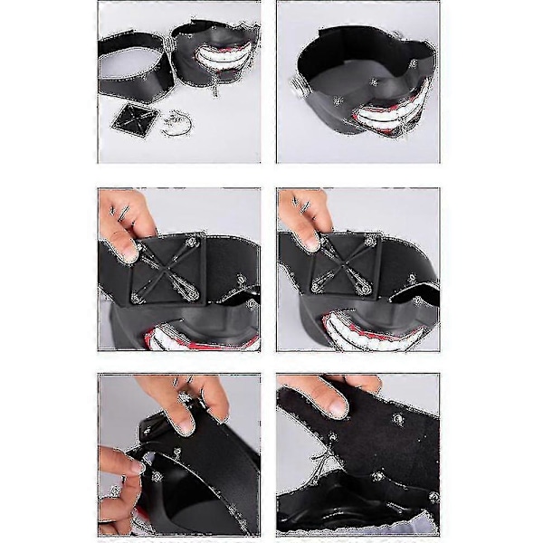 Anime Tokyo Ghoul -naamio Ken Kaneki huppunaamio Halloween 3D-kumikosplayrekvisiitta