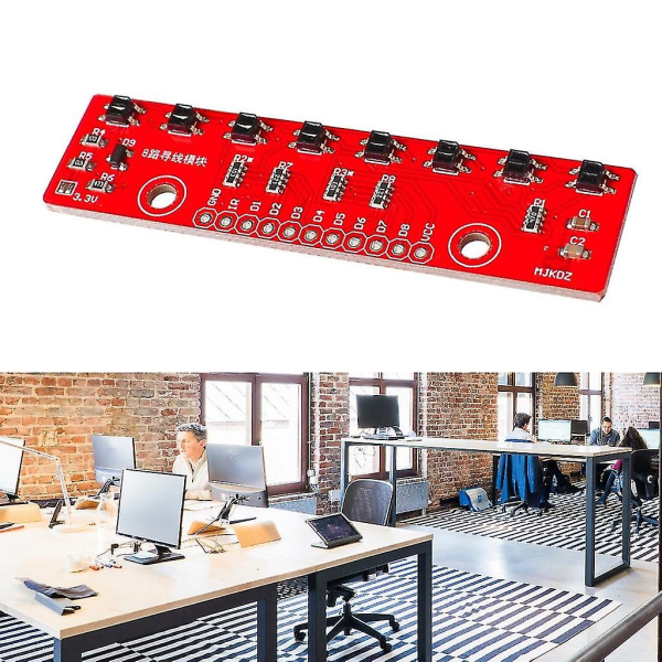 8-kanals IR-infrarød sporingsensor modul barriere linjesporingssensor modul