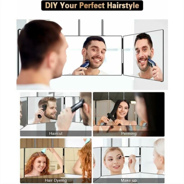 360° sammenfoldeligt frisør makeup spejl