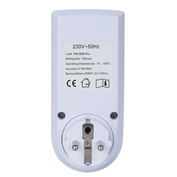 Stor skærm timer stikkontakt køkken timer switch stikkontakt elektronisk timer-1pc
