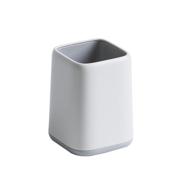 Pöytäkynätelineen teline Kaksivärinen Pencil Cup Pot Desk Organizer meikkisiveltimen pidike (1 kpl luonnonvalkoinen)