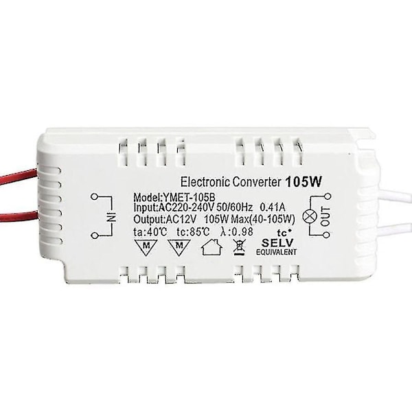 105w 12v Halogen Lys LED Elektronisk Transformator Strømforsyning Driver