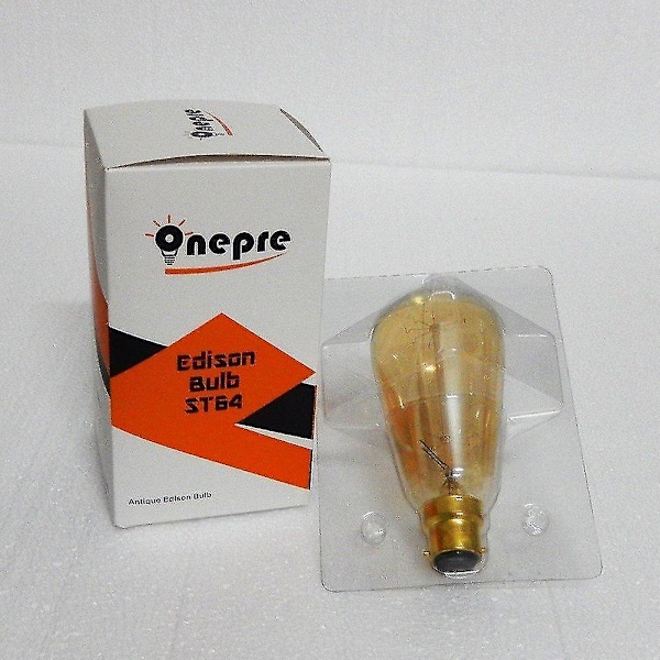 Flomlys retro edison pære b22 bajonett 40w reproduksjon glødetråd pære