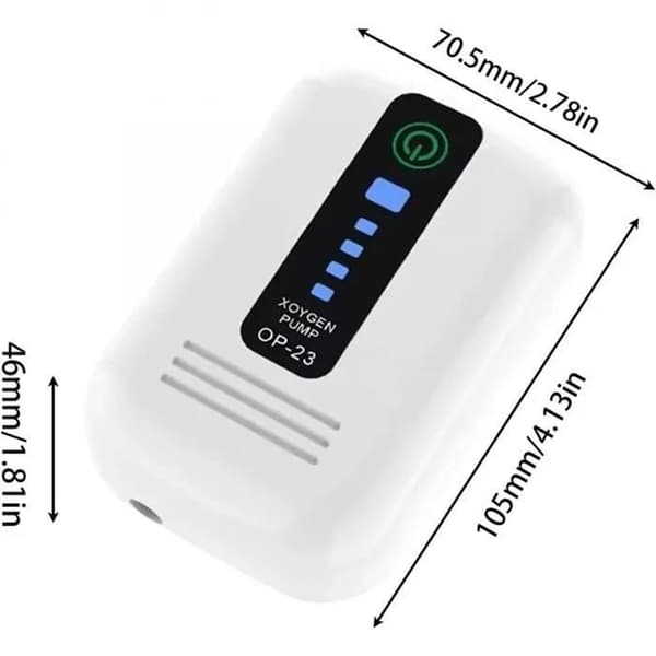 Iltlufter - Kompakt USB-pumpe - Lydløs - Forlænget batterilevetid - Sort