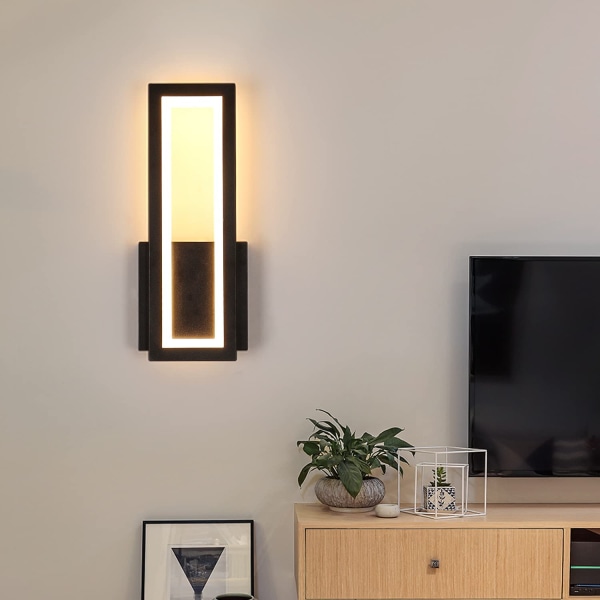 LED-vägglampa för inomhusbruk, 16W enkel kvadratisk LED-vägglampa, modern dekorativ belysning LED-vägglampa,