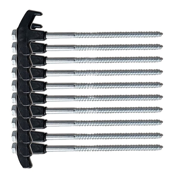 10 stk Skru-i teltplugger bakkeankre M8 Heavy Duty teltplugger teltplugger campingplugger telt bakkenail