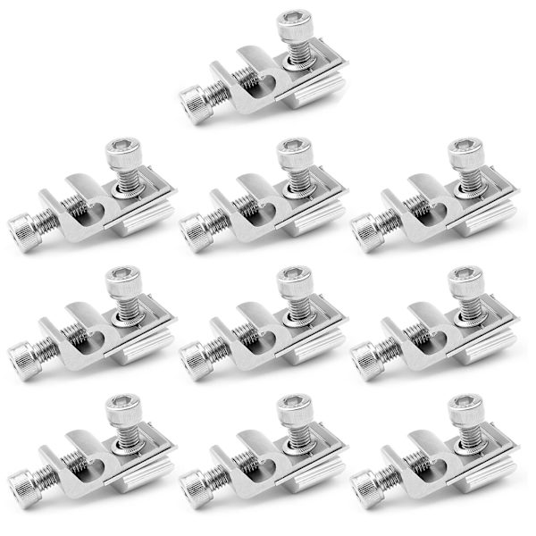 10 stk. Soljordforbindelsesklemme Solpanel Fasteners Clip til Solmonteringssystem