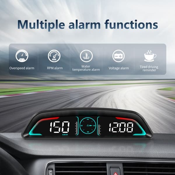 Bil Head-Up Display Modell B3 - Speedometer - OBD2 - Vanntemperaturalarm