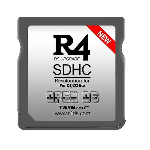 R4 SDHC Dual Core-kort for Nintendo DS Lite - Nytt OpenDS TWYMenu++ Flash-kort