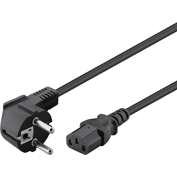 Angled Cold Device Connection Cable, 1.8 m, Black
