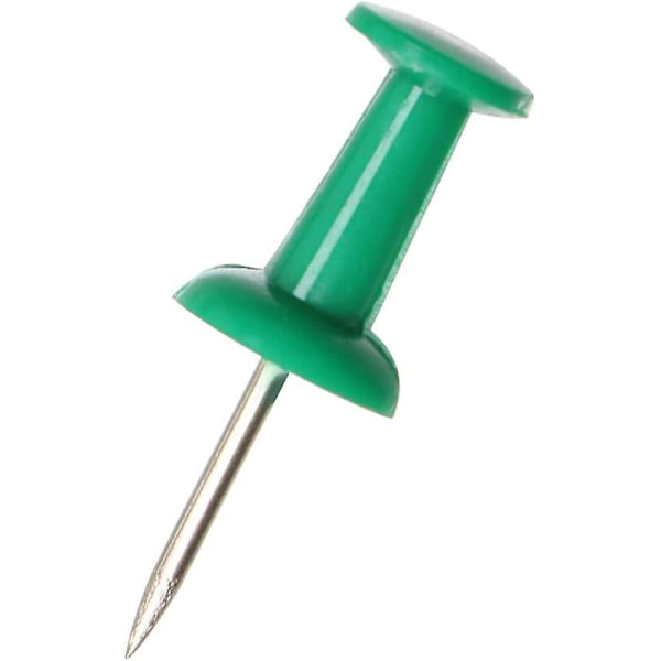 200 stk Farvede Plastik Push Pins Dekorative Kort Tommelfinger Pins Med Stål Til Opslagstavle Og DIY Håndværk Hjem Kontor Brug (grøn)