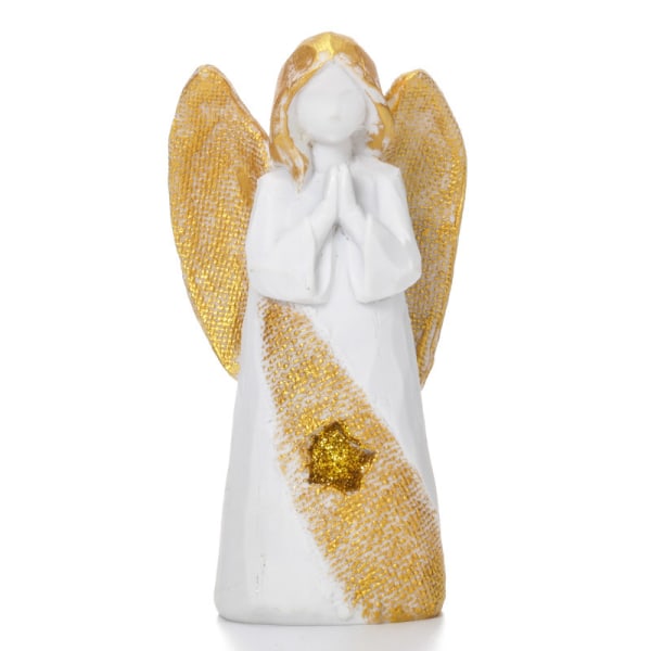 Angel Series Skulptur Kreativt harts Cross Boundary Crafts Hemprydnad (vit)