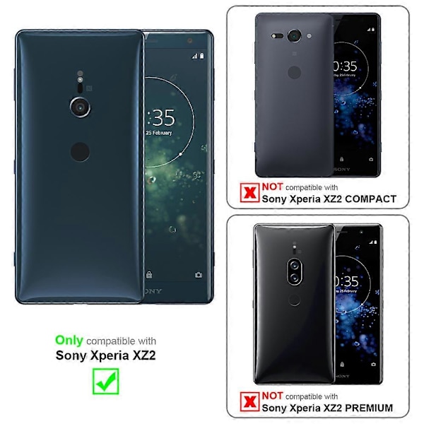 Sony Xperia XZ2 Fodral - Skyddande Fodral med Kortfack och Stativfunktion