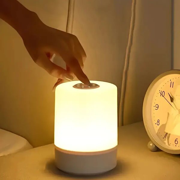 Alsidig LED-natlampe med justerbar lysstyrke - USB-drevet, perfekt til soveværelse og kontorlæsning, inklusive poleret finish og anime-tema.