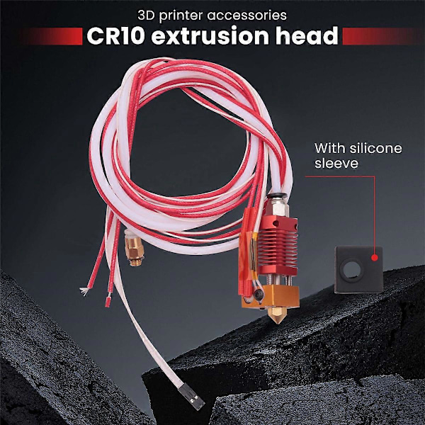 3D Full Metal J-Head CR10 Hotend Extruder Kit Varm Ände Kit för Ender-3 CR10 10S Bowden Extruder 40W 3