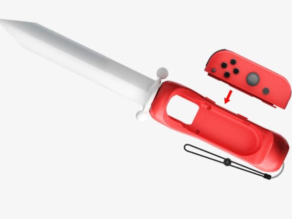 Veeki LED Lys-Sværd Greb til Nintendo Switch OLED Controller, Kompatibel med Switch Sports