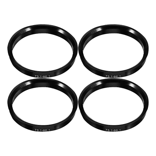 4 st. Bilhjul Navringar Fordon Navcentriska Ringar Plast Navhål Adaptrar (73,1-66,1)