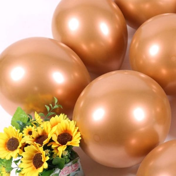 50 deler 10" metallkrom kobberballonger (kobber, 10") YIY SMCS.9.27