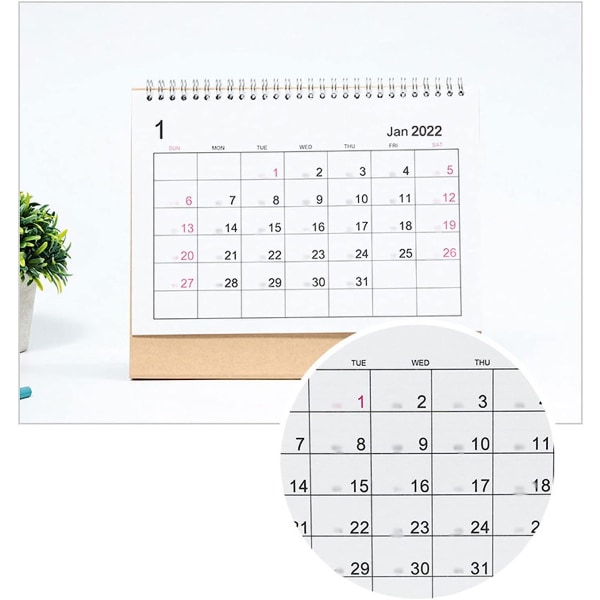 Kalender 2022 år av tigeren bærbare skrivebordskalender 2022 vertikalt flippdeksel for kontorskole