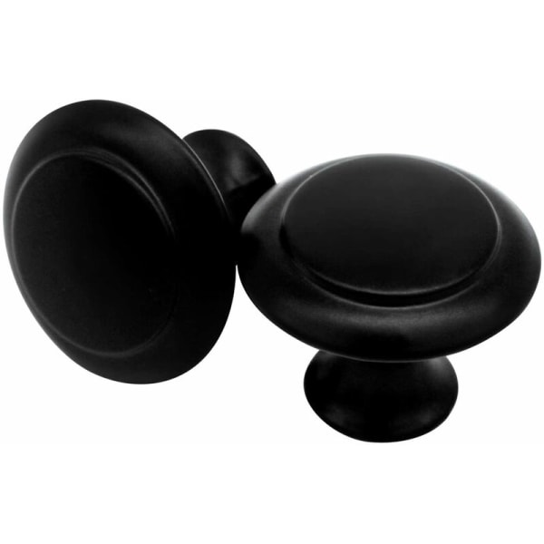 Kitchen cabinet bathroom cabinet round knob black set of 10