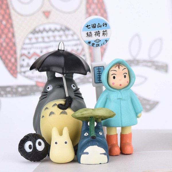 1 sett Studio Ghibli Min Nabo Totoro Ensky Dukker Figur Søt Japan Miniatyrsett