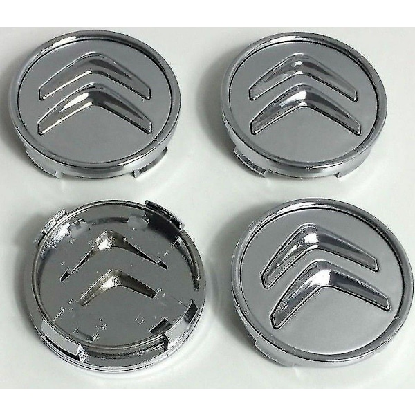 4 stk. hjulkapsler til Citroen C4 Picasso C3 Berlingo C5 X7 C2 C1 Ds3 Zx Xsara C8 Ds Ds4 60mm, fælgcenterkapsler med emblem, bilhjulkapsler