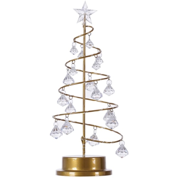 Jul LED Träd Ljus Dekoration Kristall Pendel-Varm Vit USB