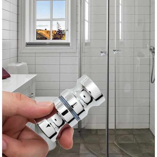 2 par rustfrie ståldørhåndtak for dusj (30 60mm)