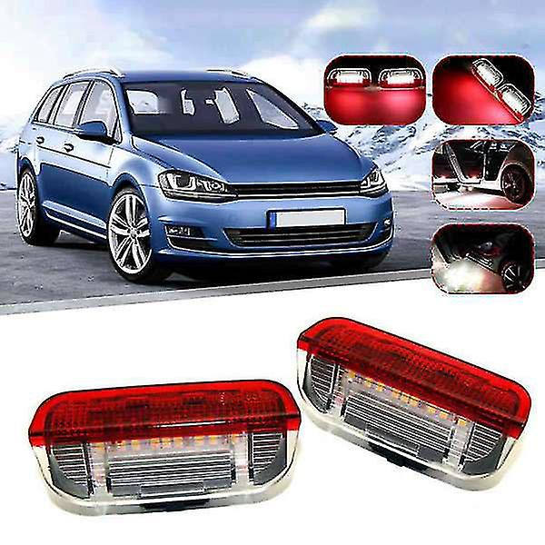 4 st LED-dörrvarningsljus välkomstprojektor för Golf 6 7 Mk5 Mk6 B6 B7 Cc