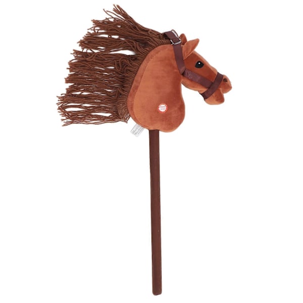 70cm Height Plush Horse Stick Toy Cute Expression 2 Sound