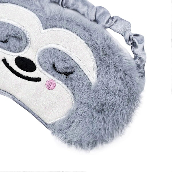 Sovmask, Söt Sengångare Roligt Djur Mjuk Fluffig Plysch Sovmask Ny Blindfold Andningsbar Sidenmask för Kvinnor Män - Sengångare