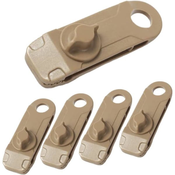 5 Piece Reusable Tarp Velcro Tent Clips (Mud)  YIY  SMCS.9.27