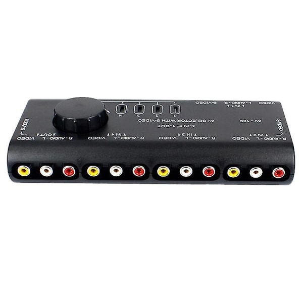 4-i-1 Out Av Rca Switch Box Av Audio Video Switcher 4 Way Splitter, Forstærker Multiple Display Sho